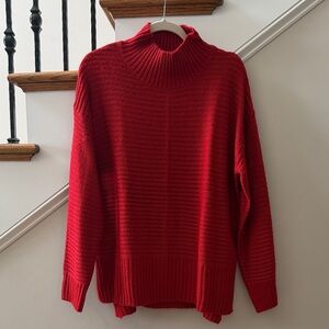 Yoki Red Knit Mock Neck Sweater - Size L (New)